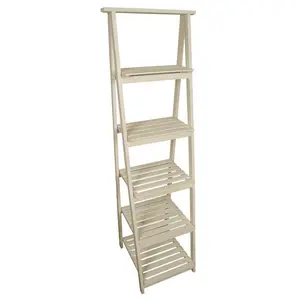 5-Tiered Wooden Garden Display Ladder