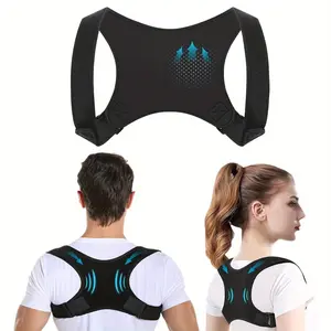 Unisex Posture Corrector Back Brace, Adjustable Positioning, Wide Range of Body Types, Support for Lower/upper Back, Posture Improvement, Sitting & Standing, Travel, Portable