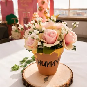 Winnie the Pooh Hunny Pot Centerpiece, Pink Floral Baby Shower Table Decoration, Pooh Bear Party Accent