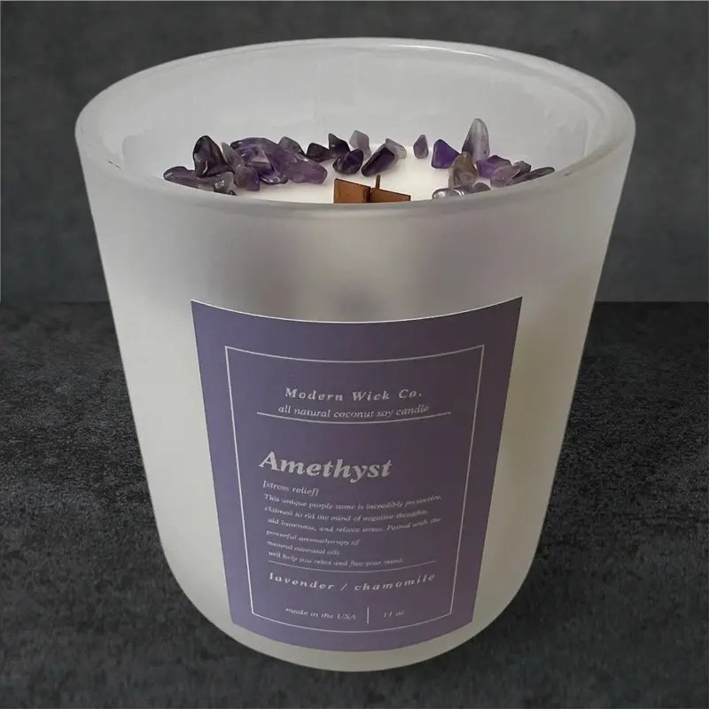 Amethyst Healing Candle- Amazing Lavender and Chamomile