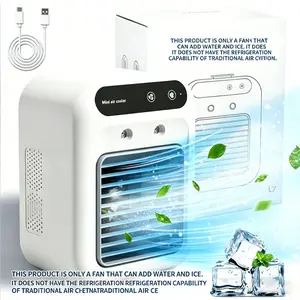 Portable Fan, 25w Rechargeable Mini Air Conditioner, Dual Cold Mist Spray, Personal Cooling Fan (2 Speeds), Mist Fan Cooler, Portable Misting Fan, Portable Fans Rechargeable, Bedroom, Office, Outdoor Small Fan