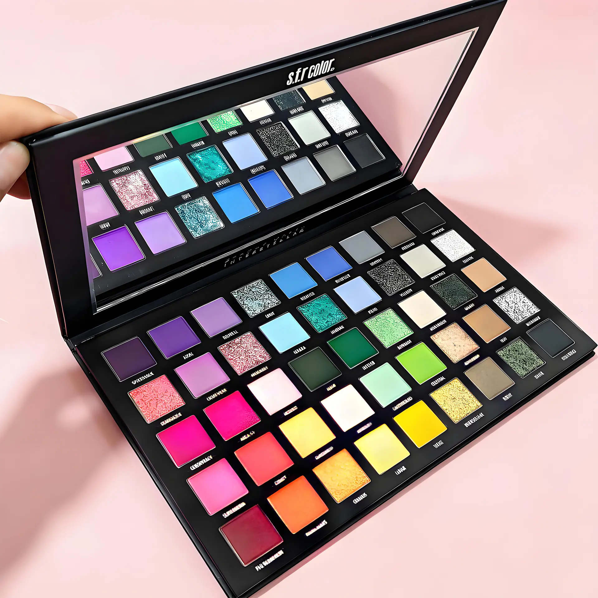 45-Shade Carnival Eyeshadow Palette - Rich Neon, Pastel, Colored Hues with Matte, Shimmer, Glittery, Metallic Textures, High Pigment, Easy Blending, Long-Lasting for Easy Eye Makeup, Sparkly Makeup, Party & Daily Wear