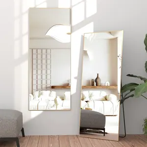 Gold Full Length Mirror 57"x24" Rectangle Frame for Bedroom, Living Room, Standing, Hanging or Leaning Against Wall Decor