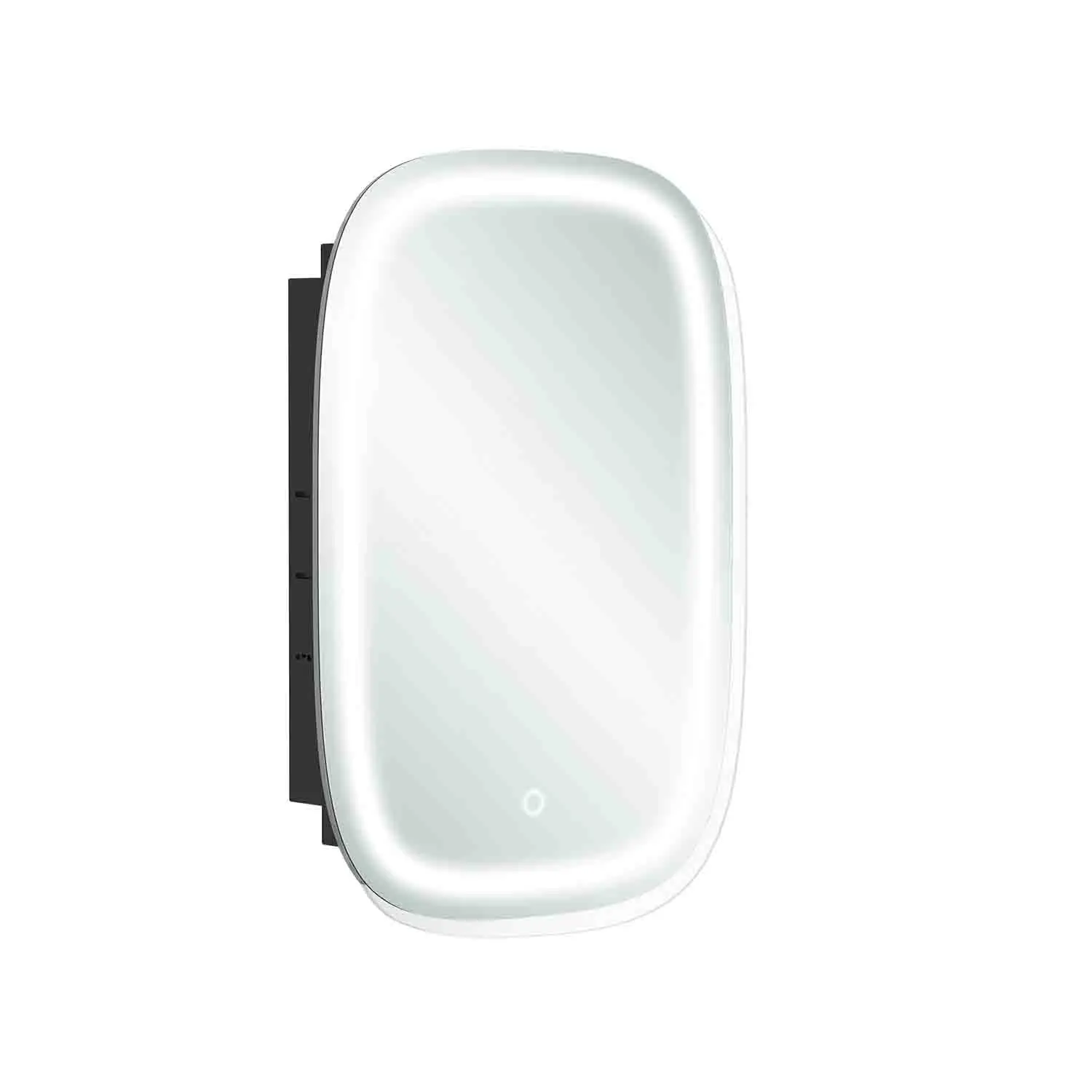 VASAGLE Modern Accent Wall-Mounted Mirror Cabinet with Lights for Home Decor, Modern Accent Cabinet