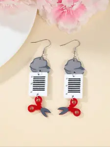 1 Pair Funny Teacher Earrings Rock Paper Scissor Earrings Nostalgic Earrings, Earrings, Teacher Earrings, Unique Earrings, School Earrings, Nostalgic Jewelry, Trendy Jewelry, Trendy Jewellery Accessories