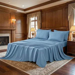 Ultra Soft Premium Brushed Microfiber 4-Piece Sheet Set Deep Pocket Breathable Year-Round Bedding for King Queen Full Twin All-Season Comfort