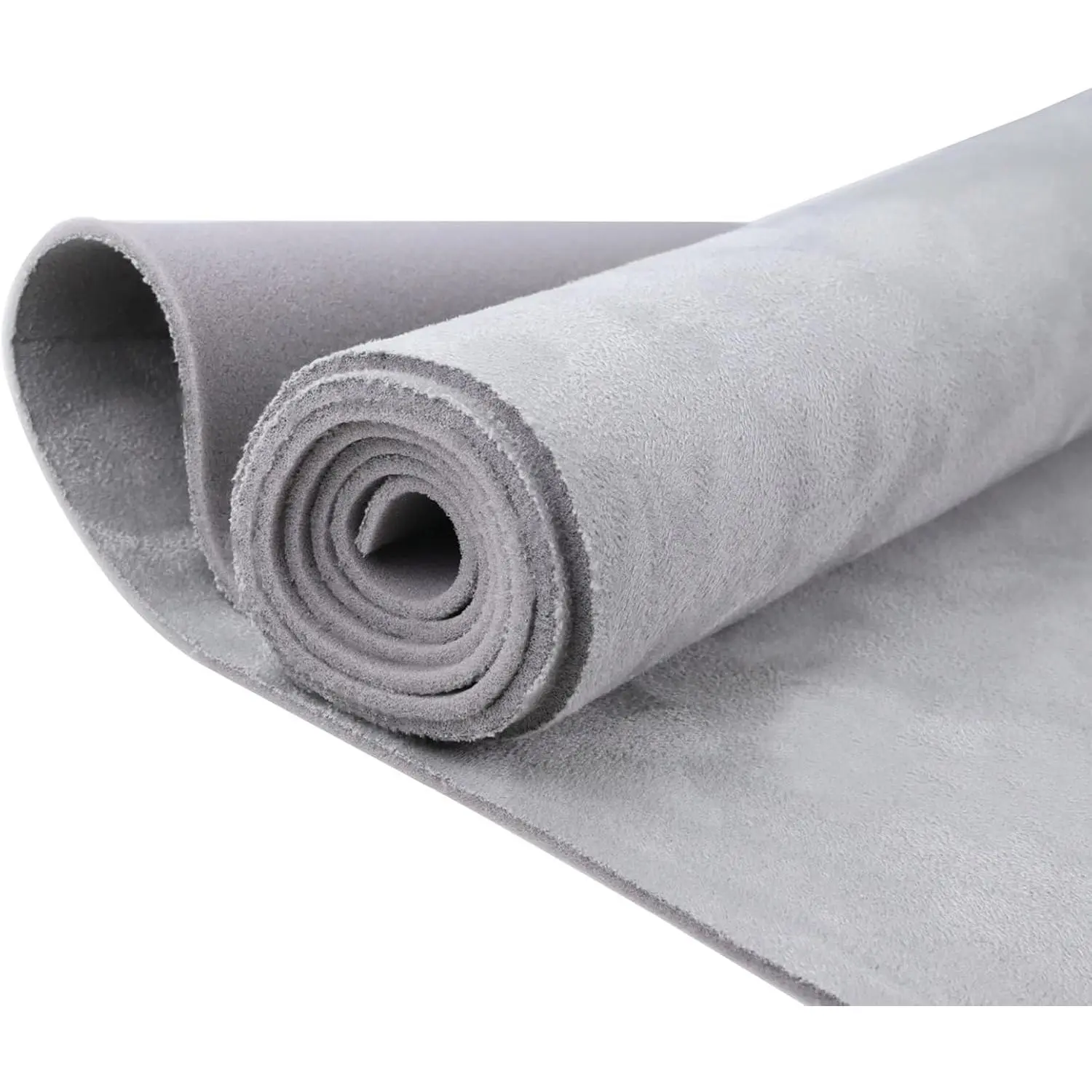 Light Gray Suede Headliner Fabric 96" L x 60" W with Backing for Automotive Interior Auto Roof Replacement Material for SUV Boat Pickup RV Repair