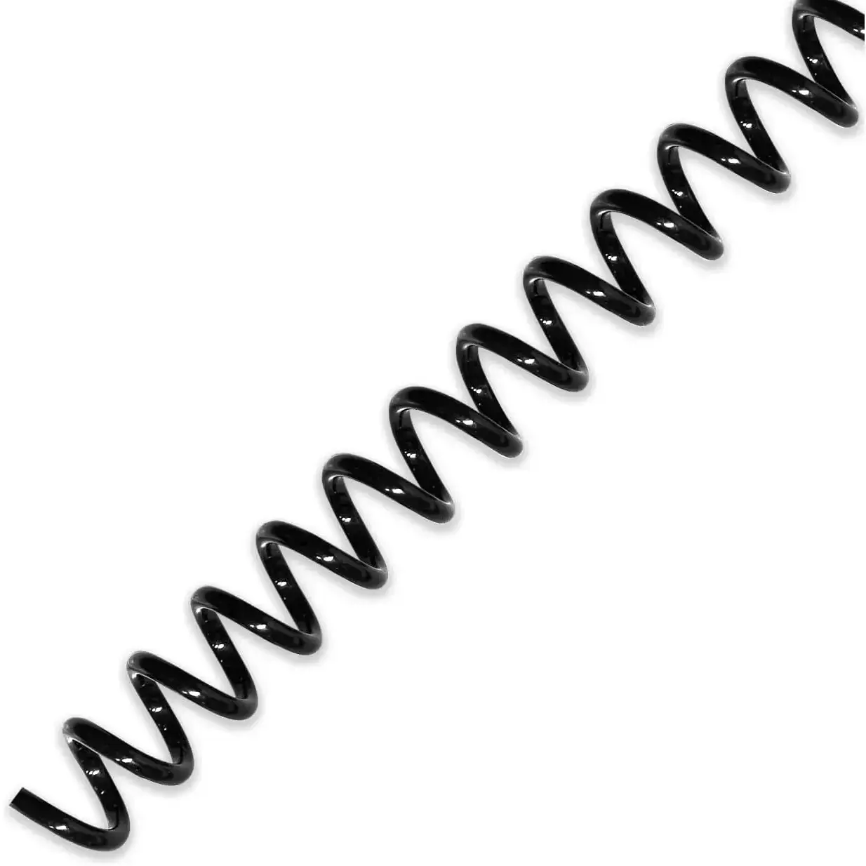 100 Pack Plastic Spiral Binding Coils,6mm(1/4 Inch),30 Sheet Capacity,4:1 Pitch (Black)