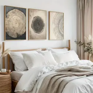 3pcs Tree Rings Canvas Art Prints Living Room Bedrooms Bohemian Minimalist Design Frameless Murals Minimalism Farmhouse Decorations Hanging Paintings Living Room Background Wall Prints