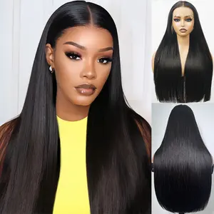 Geeta Hair-Long Silk Double Drawn Straight Human Hair Wig Pre Bleached Knots 13X6 Lace Front Human Hair Wig Glueless Virgin Human Hair Wigs#TikTokShopBackToSchool