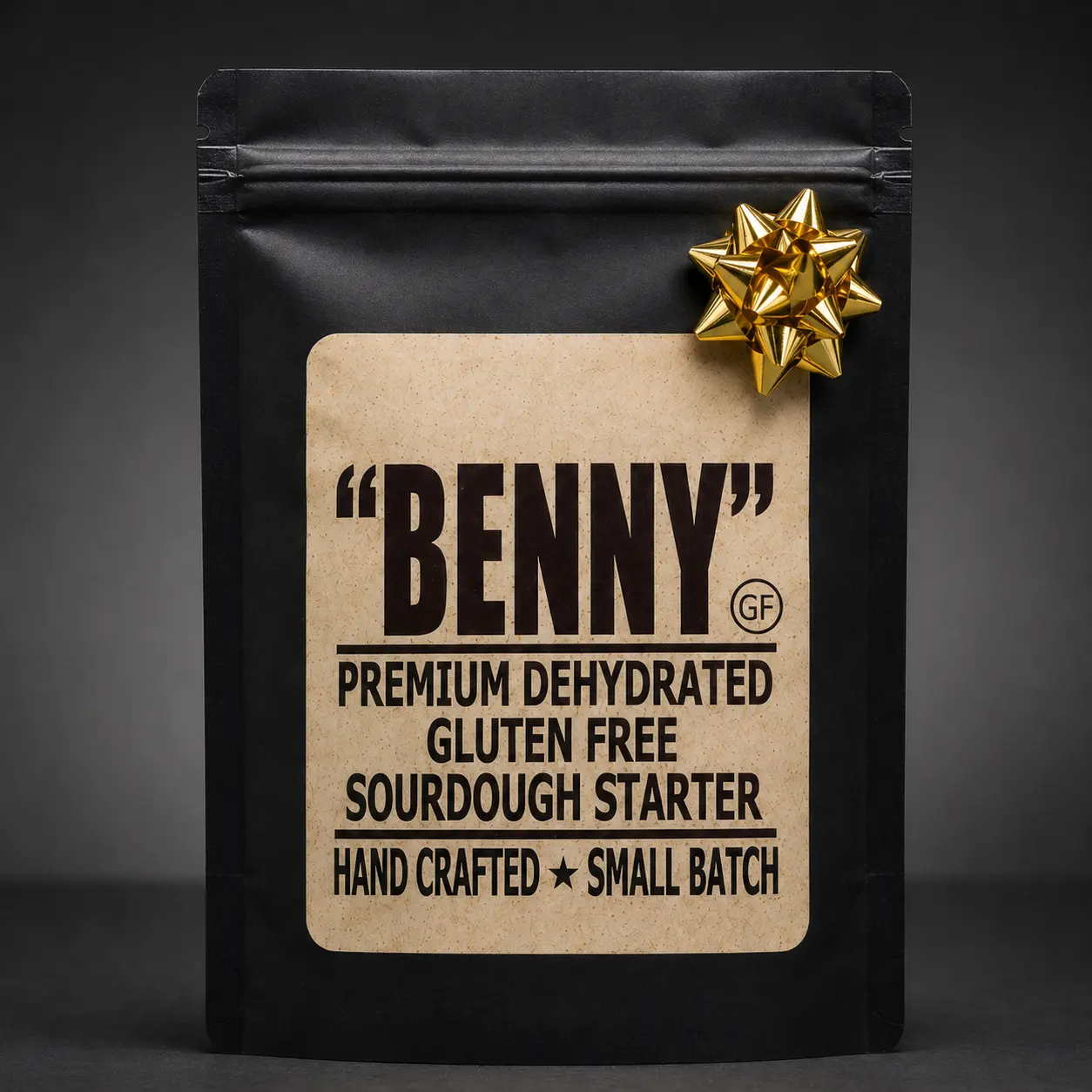 BENNY - Gluten Free Rapid Rise Dehydrated Sourdough Starter - 20g Established Strong Active Nata, Gluten Free Flour Compatible, Single-Serving Baking Use