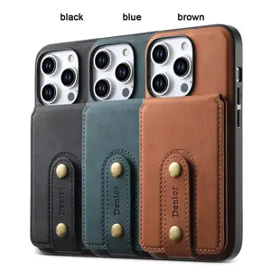 iPhone Composite magnetic leather phone case D14