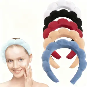Women's Face Washing Set, Hairband Headwear Accessories, Absorbent Wristbands & Sponge Towel Bundle, Ideal for Daily Use, Headband
