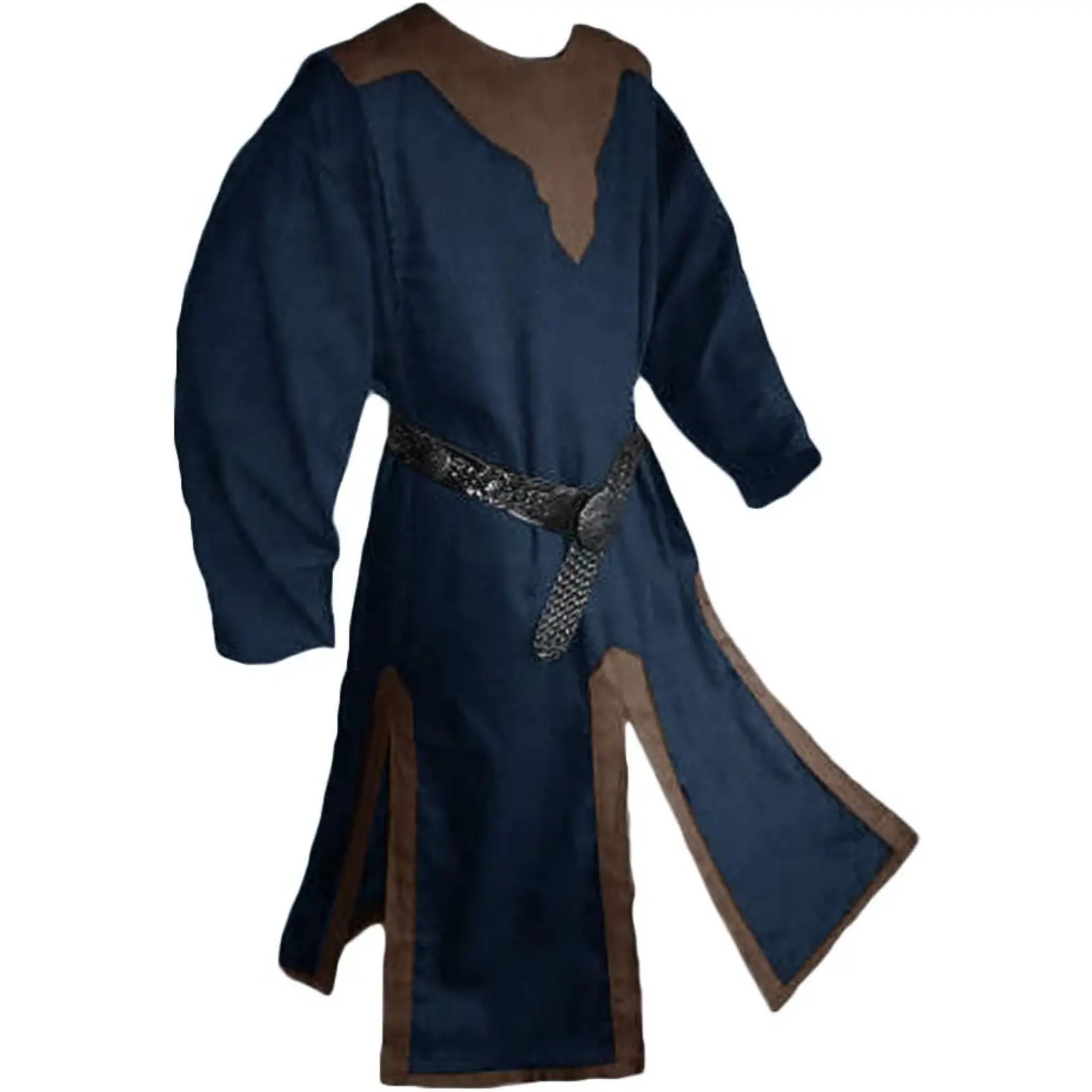 Runcati Men's Medieval Tunic Top - Menswear Clothes for Renaissance Templar, Viking Knight Scenarios, Halloween LARP Costume Ideas, Halloween Ideas, Lightweight