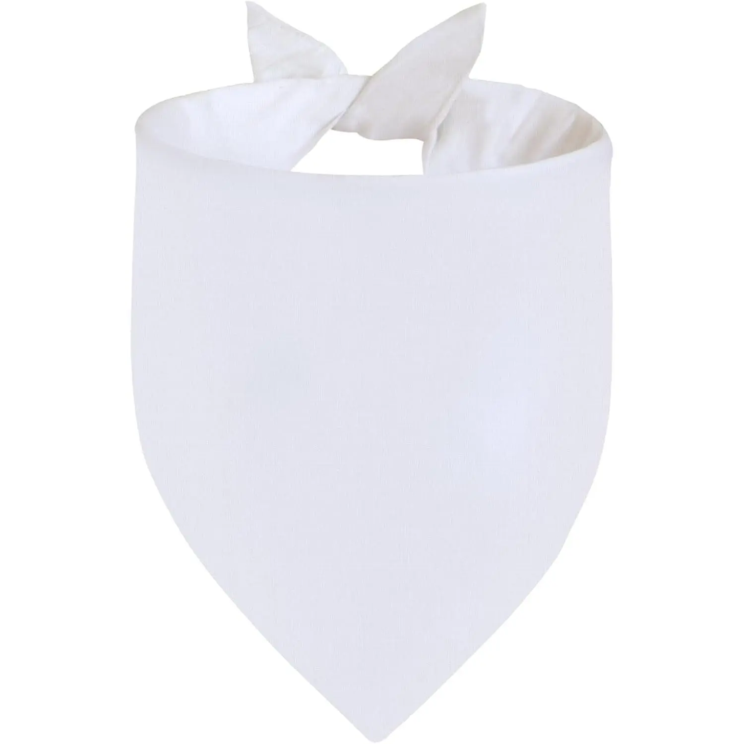 Blank Dog Bandanas White XLarge 1PCS, DIY Solid Cotton Scarf, Durable Triangle Reversible Bibs Handkerchief for Puppy Pet, Personalized Birthday/Party Fun Idea Gift