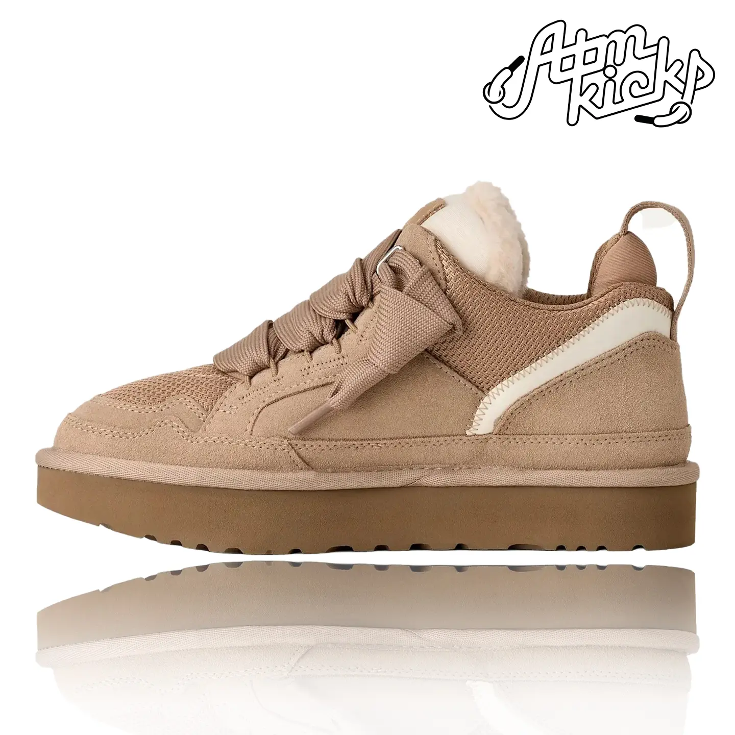 UGG Lowmel Sand 1144032-SAN - Soft Suede & Mesh Upper, UGGplush Lining, Cushioned Everyday Comfort, Women's Casual Shoes