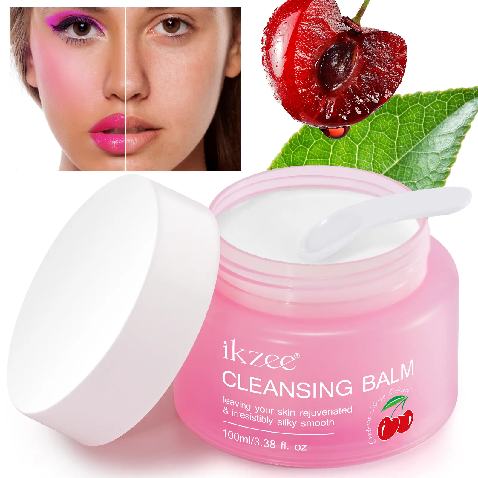 ikzee Moisturizing Sherbet Cleansing Balm, Pore-Cleansing Cosmetic Makeup Remover for Sensitive Skin, Smoothing Formula for Adults, 100ML, Cleanser, Self Care Products
