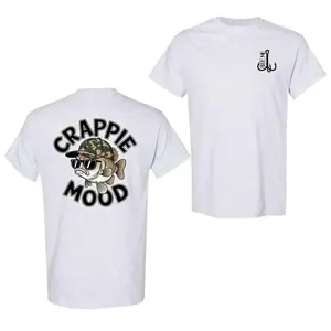 Bite Me Crappie Mood T-shirt, fishing hook graphic tee for anglers, perfect casual shirt for outdoor lovers, great gift for men, unique design	