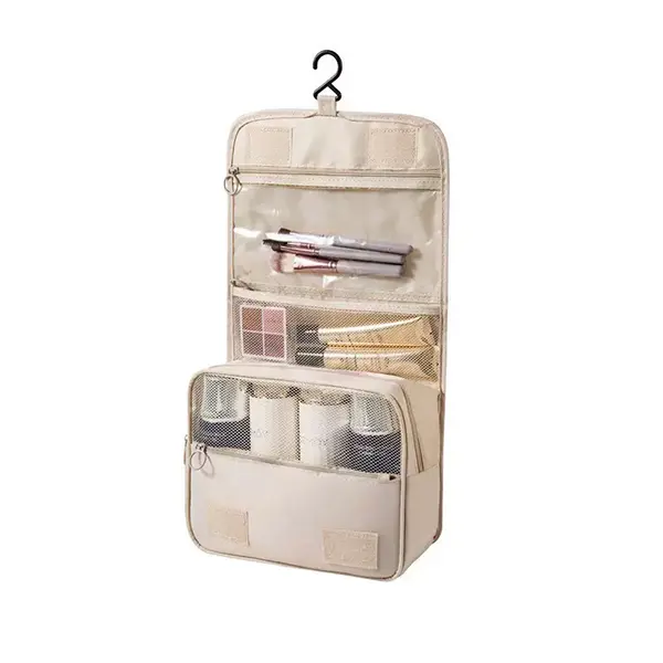 Waterproof Folding Toiletry Bag - 1 Count Multi-functional Travel Cosmetic Organizer with Large Capacity, Portable Cosmetic Storage Bag for Home & Travel