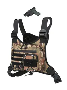 Unisex Sports Chest Bag, Lightweight Waterproof Running Backpack, Adjustable Anti-Theft Edc Travel Chest Bag for Running Hiking Cycling Fitness