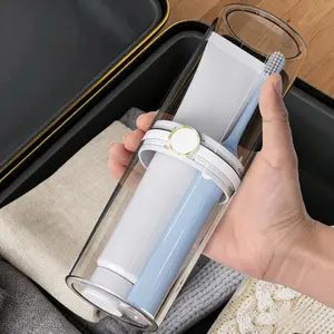 Portable Travel Mouthwash Cup, Bathroom Toothpaste Organizer, Dust-Proof, Business Trip Wash Basin Cup, Luxury Transparent Toothbrush Holder Set