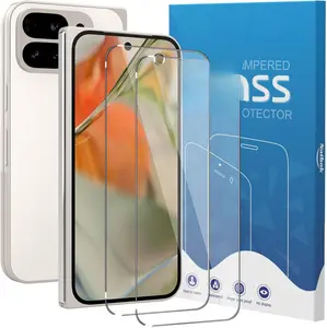 2 Pack for Google Pixel 9 Pro Fold Screen Protector[Front Screen Only],Full Coverage 9H Tempered Glass Film,HD Clear Scratch Resistant,Bubble-Free Cases Installation