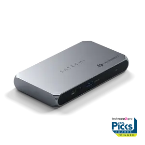 Satechi Thunderbolt 4 Dock Slim Hub Pro, USB C 100W Charging, Single 8K or Dual 4K Display, 4 Thunderbolt 4 Ports, USB 3.2 Gen2, for Mac/Windows, MacBook Air/Pro, Dell, Surface, Lenovo Type C Usb Usb C Interface