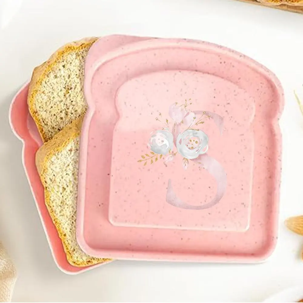 Toast Shaped Lunch Box, 1 Count Portable Bento Box with Lid, Breakfast Organizer Case, Large-capacity Bread Sandwich Container for Outdoors, Tableware