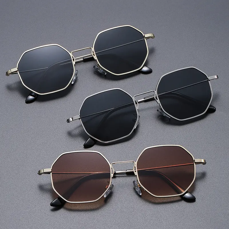 Men's 3pcs Trendy Styling Sunglasses - Metal-Frame Edge Eyewear, UV400 Shield Mirror Lenses, Rubber Accents, Reflective Coating, Daily Sun Coverage, Male Trendy Streetwear Accessories, Reflective Sunglasses Gifts