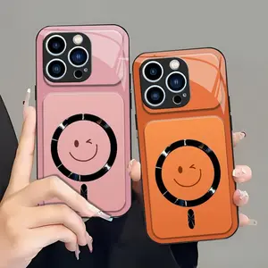 Winking Smiley MagSafe Compatible Case with Glossy Camera Lens Protection  for [iPhone 14 Pro] 952