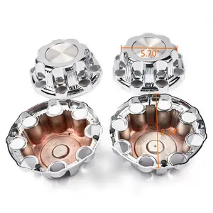 CROSSDESIGN Fit For GMC Sierra Yukon 1500 2500 3500 4PCS 16" Wheel Center Caps Chrome 8 Lug