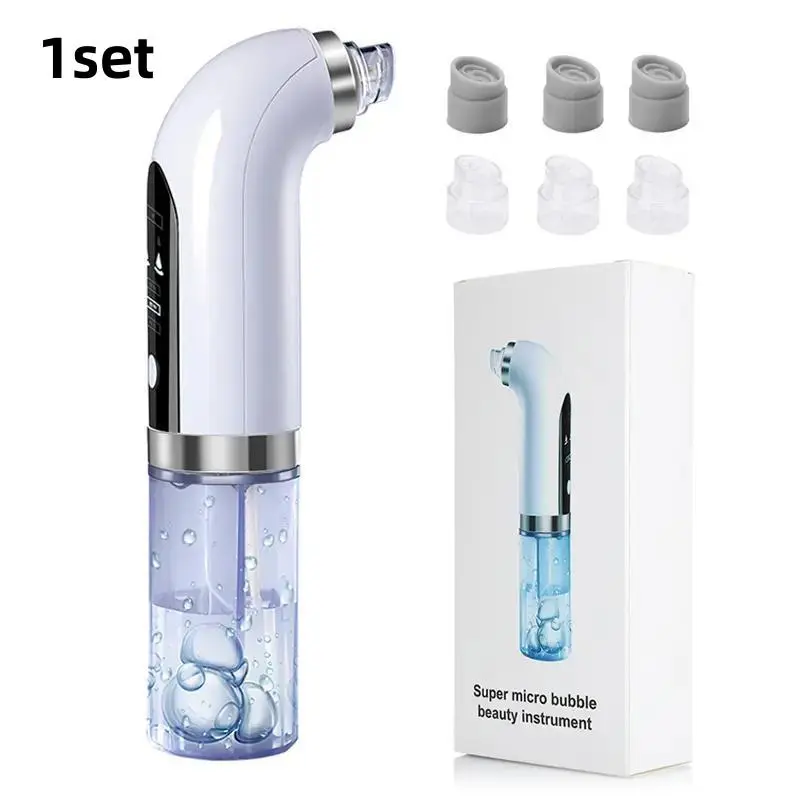 Blackhead Remover Pore Vacuum Cleaner Set with 6 Attachments, Electric Acne Blackhead Removal Tool, USB Rechargeable Facial Beauty Instrument, Blackhead Extractor Kit, Blackhead Cleansing Tool, Facial Care Tool, Acne Blackhead Tools