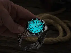Tresod Ocean Master SWISS MADE SW200 Automatic FULL LUME Blue Dial Ceramic Bezel Sapphire Crystal Watch With Interchangeable High End Leather Strap