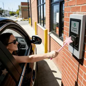 Credit Card Holder Extension Pole, Handheld Swipe Aid Tool, Star Design, Drive Thru Window Pos Machine Use, Contactless Payment Clip