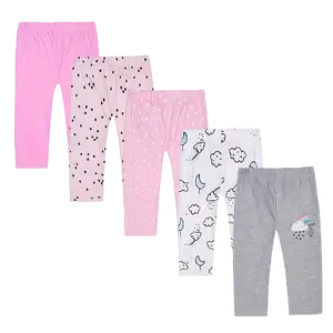 JY.COZY FOR BABY Baby Girl Clothes 5 Pants Organic Cotton Infant Pajamas Newborn 5 Pieces Set  Outfits Homewear