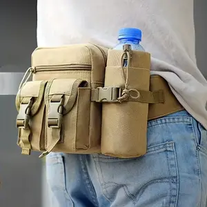 Multifunctional Waist Bag, Canvas Multi-Pocket Waist Slip Pocket Bag for Men and Women, Ideal for Durable Outdoor Hiking, Motorcycle, Bicycle, Hiking, Mountaineering