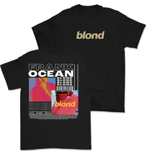 Frank Ocean Blond Album Cover Tee, Unisex Cotton T-shirt for Music Fans, Classic Soft Shortsleeve Shirt for Men and Women, Daily Casual Wear