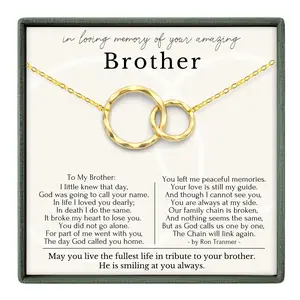 Loss of Brother Necklace – Sympathy Gift for Her