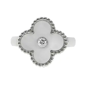 Pre-owned Van Cleef & Arpels Vintage Alhambra Ring Size 51