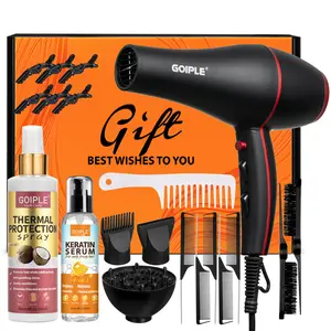 【Mother‘s Day Gift】21 Counts Lightweight Ionic Hair Dryer Kit for Women and Men - Low Noise, 1800W Professional Blow Dryer for Smooth Keratin Serum Concentrator