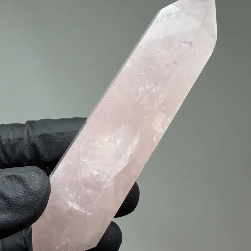 4.25” inch DT polished Rose Quartz Wand Specimen