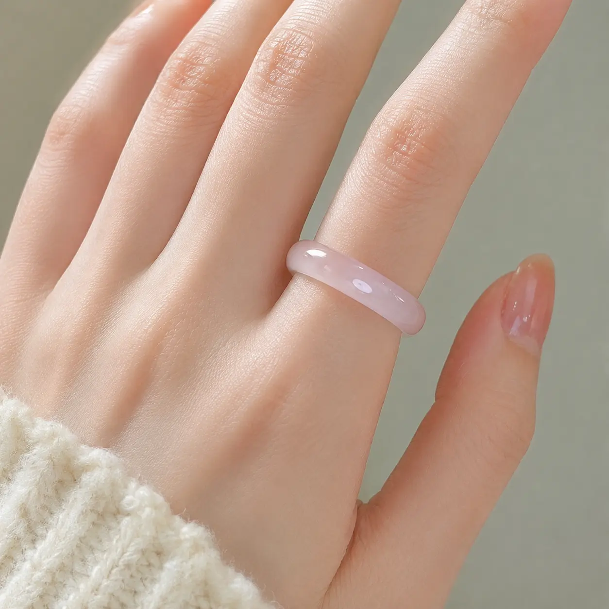 Size 6.5 Bohemian  Color Ring – Minimalist Fashion Jewelry for Everyday Wear Natural Look Plastic Ring Boho Style Rings Dainty Stacking Rings
