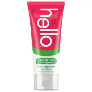hello kids fresh watermelon fluoride free toothpaste