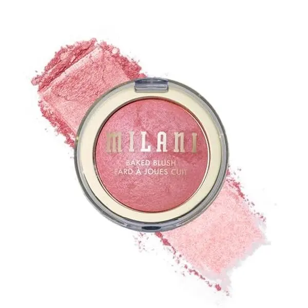 Milani Baked Blush, Makeup Powder Blush for Cheeks - Dolce Pink | Radiant, Multidimensional Color Infused With Skin-Loving Ingredients. Long-Lasting, Buildable Baked Blushes Made In Italy.