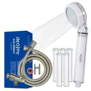 ATOJET Filter Shower For K-Beauty Skin Care– Pure Carbon Filters for Softer Skin & Smoother Hair | Carbon Composite Filter l 6 Month Advanced Filtration Set (AJ8200MC-SET-6MO)