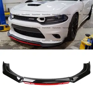 For Dodge Charger UNIVERSAL Front Bumper Lip Spoiler Splitter Glossy Black Red
