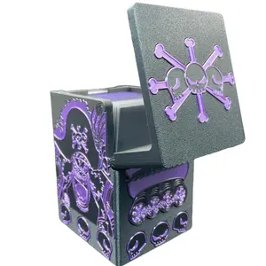 OPTCG Deck Box Marshall D. Teach Blackbeard Pirates Yonko Themed  | Fits Triple Sleeved Deck | 3D Printed w/ Mini Snap & Dice Compartment
