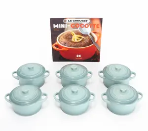 Le Creuset Set of 6 Mini Cocottes with Cookbook
