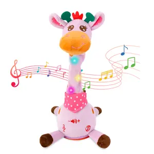 BETTY21 Dancing Talking Giraffe Toys - Electronic Musical Plush Rattle for Kids - Repeat What You say -  Parent Time-saving Toys -  Children's Day & Birthday  Gift With DealsForYouDays