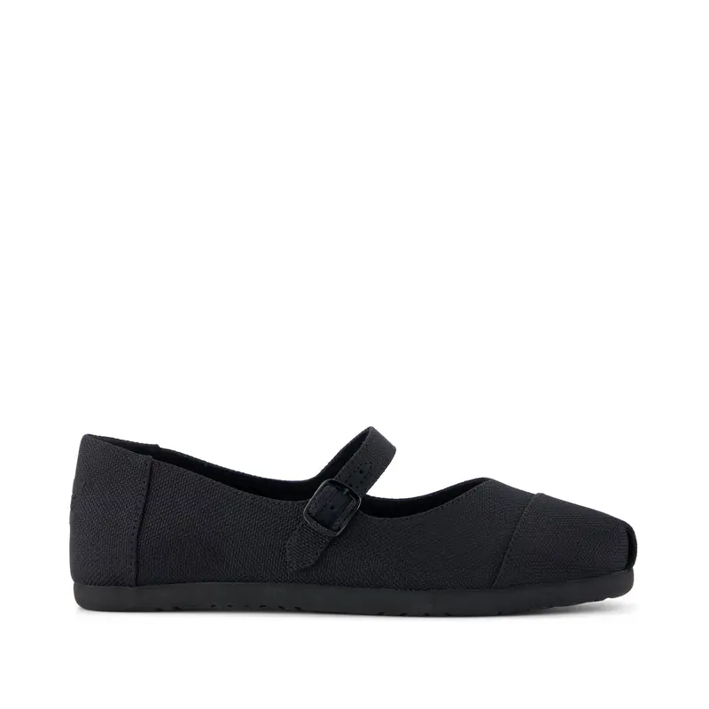 Womens Alpargata Mary Jane Black Canvas